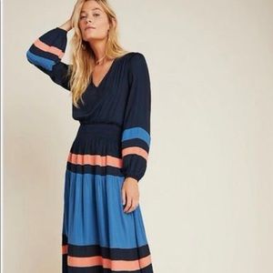 Current Air long sleeve color block dress from Anthropologie